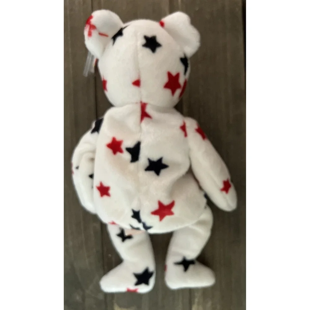 Ty Beanie Baby Glory the Bear 1998 Patriotic American Flag Stars Plush Toy